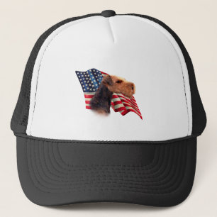 Gorra De Camionero Bandera de Airedale Terrier