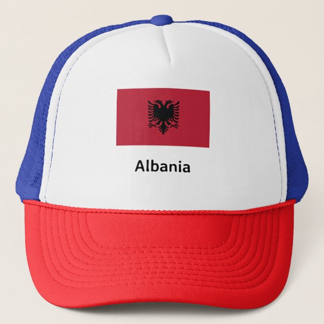 Gorra De Camionero Bandera de Albania (Anverso)