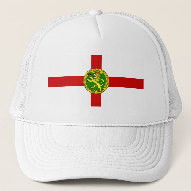 Gorra De Camionero Bandera de Alderney Patriótica (Anverso)