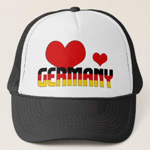 Gorra De Camionero Bandera de Alemania Adorable corazón patriótico