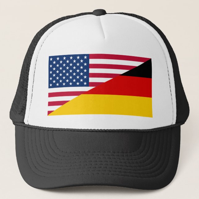 Gorra De Camionero Bandera de Alemania de Estados Unidos (Anverso)