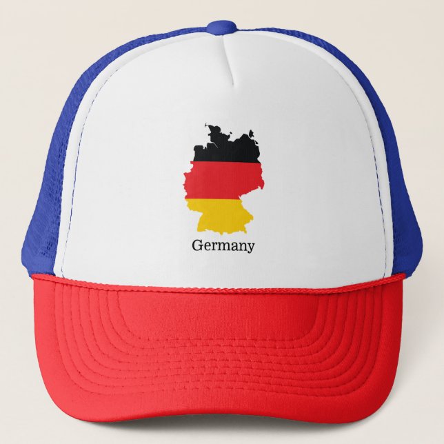 Gorra De Camionero Bandera de Alemania en diseño de recuerdos de mapa (Anverso)