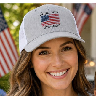Gorra De Camionero Bandera de América 1776 a 2026 250º Aniversario 4