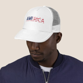 Gorra De Camionero Bandera de América Patrón Tipografía Patriótica Ne