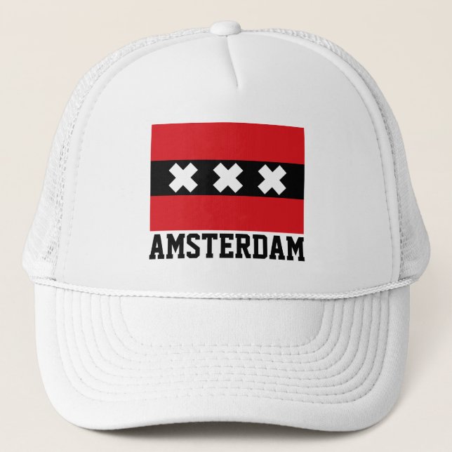 Gorra De Camionero Bandera de Ámsterdam (Anverso)