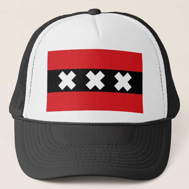 Gorra De Camionero Bandera de Ámsterdam (Anverso)