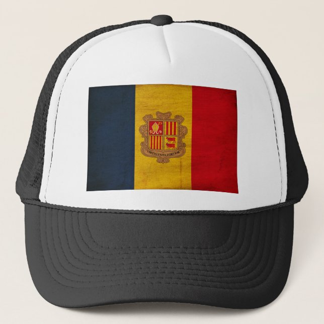 Gorra De Camionero Bandera de Andorra (Anverso)