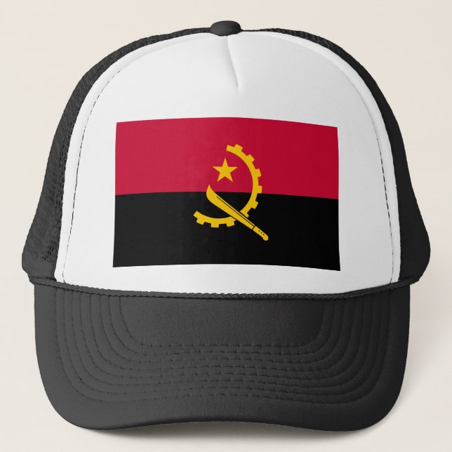 Gorra De Camionero Bandera de Angola (Anverso)
