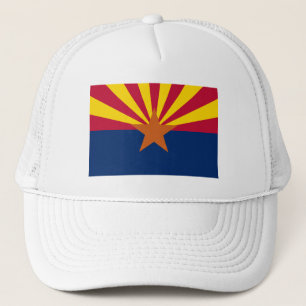 Gorra De Camionero Bandera de Arizona: Estrella Sol Poniente, El Esta