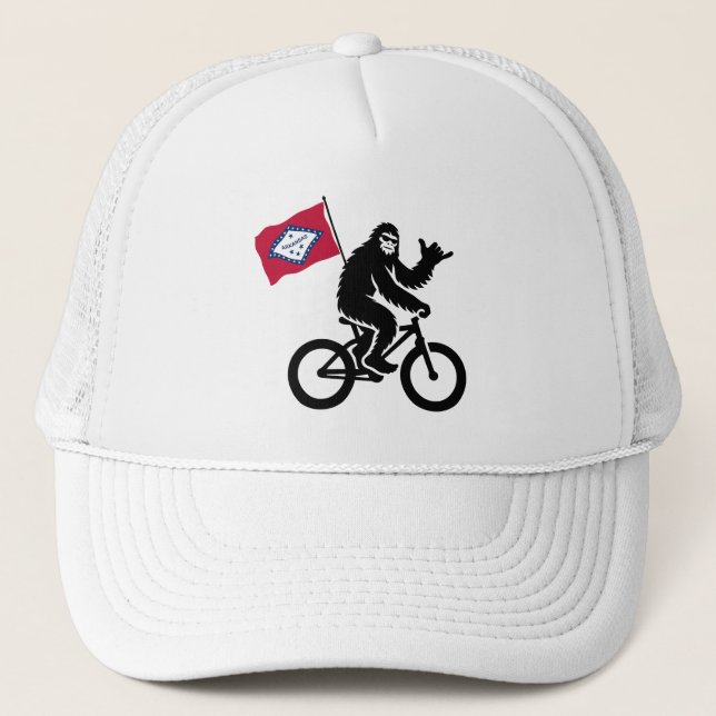Gorra De Camionero Bandera de Arkansas para ciclismo de pie (Anverso)