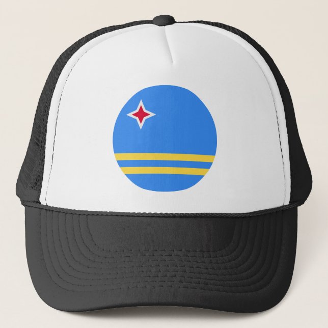 Gorra De Camionero Bandera de Aruba (Anverso)