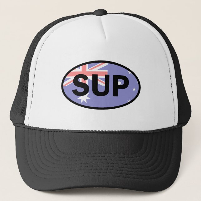 Gorra De Camionero Bandera de Australia de Standup Paddleboard (Anverso)