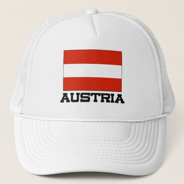 Gorra De Camionero Bandera de Austria (Anverso)
