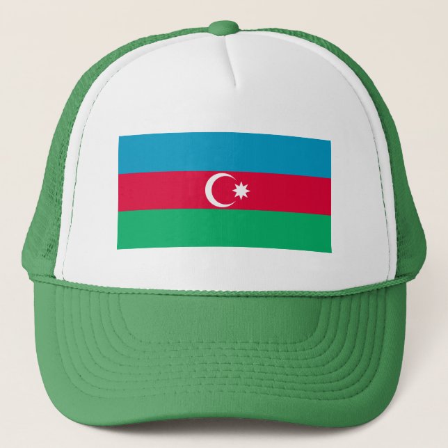 Gorra De Camionero Bandera de Azerbaiyán Patriótica (Anverso)
