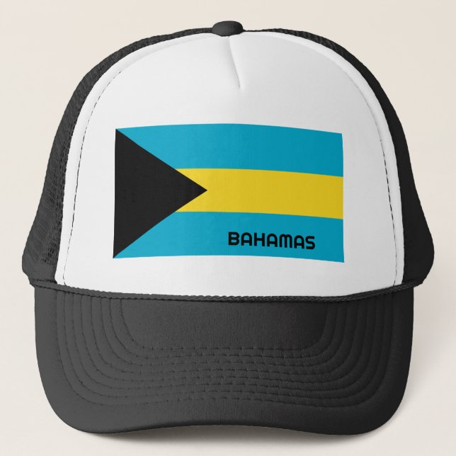 Gorra De Camionero Bandera de Bahamas (Anverso)