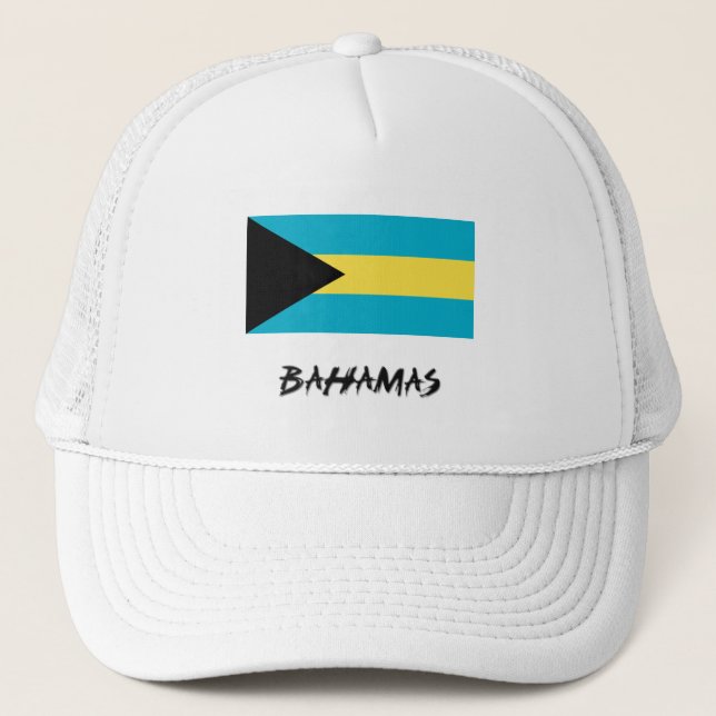 Gorra De Camionero Bandera de Bahamas (Anverso)