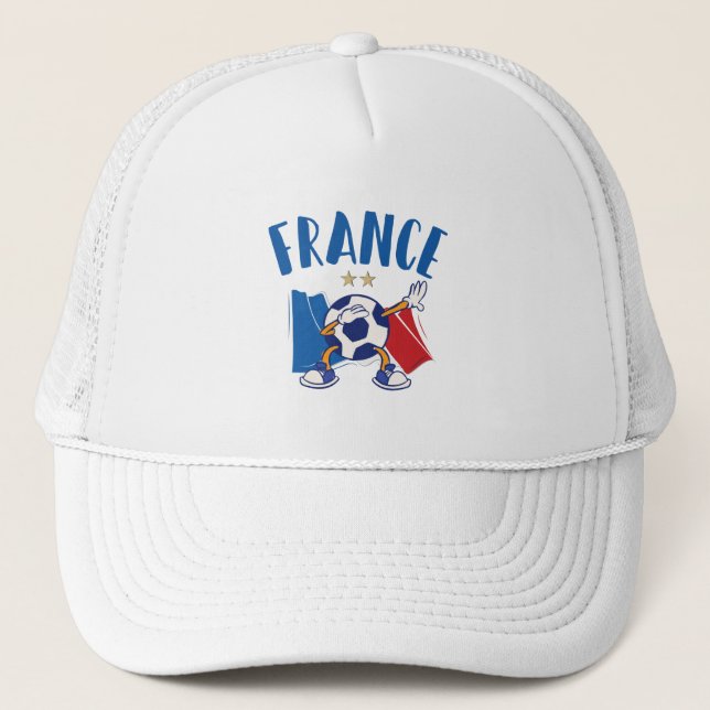 Gorra De Camionero Bandera de baloncesto de Francia 2 estrellas (Anverso)