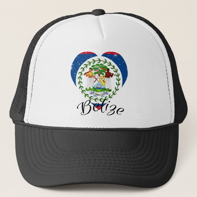 Gorra De Camionero Bandera De Belice - (Anverso)