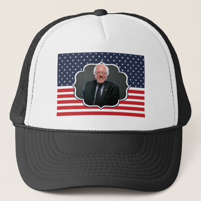 Gorra De Camionero bandera de bernie sanders (Anverso)