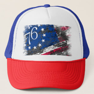 Gorra De Camionero Bandera de Betsy Ross 1776 Patriótica 4 de julio