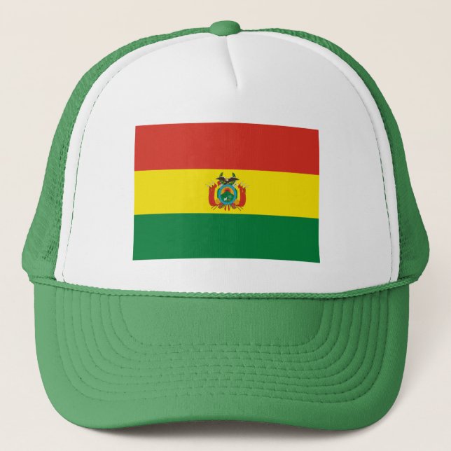 Gorra De Camionero Bandera de Bolivia Patriótica (Anverso)