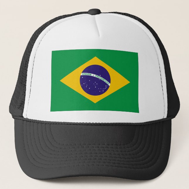 Gorra De Camionero Bandera de Brasil (Anverso)