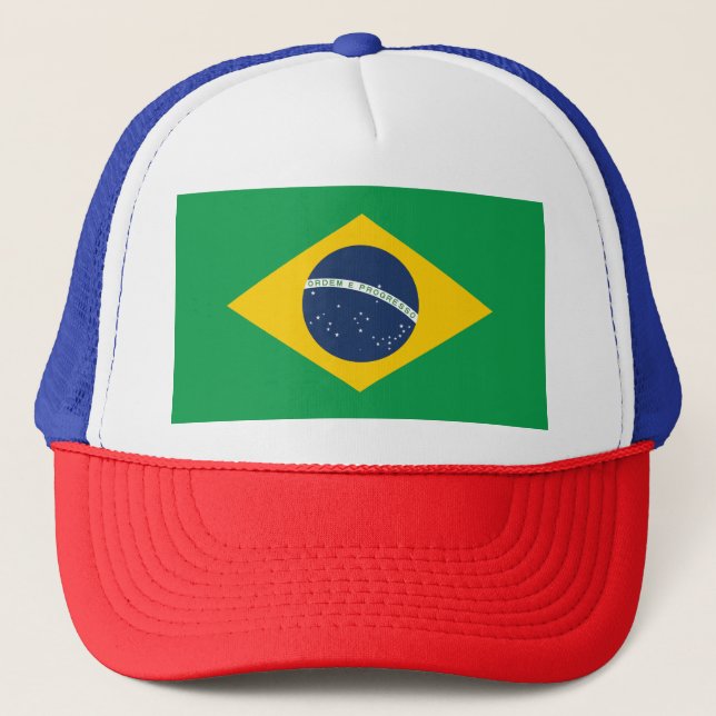Gorra De Camionero Bandera de Brasil (Anverso)
