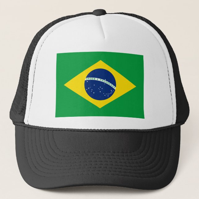 Gorra De Camionero Bandera de Brasil (Anverso)