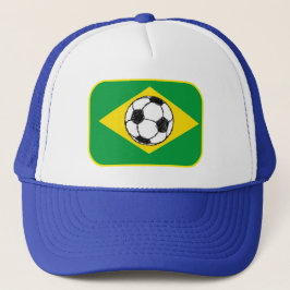 Gorra De Camionero Bandera de Brasil | Esbozo de fútbol