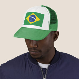Gorra De Camionero Bandera de Brasil Orgullo Patriótico Moda Festival
