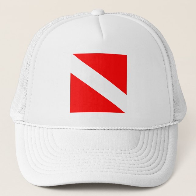 Gorra De Camionero Bandera de buceo (Anverso)