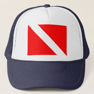 Gorra De Camionero Bandera de buceo Buceador Scuba Buceando hacia aba