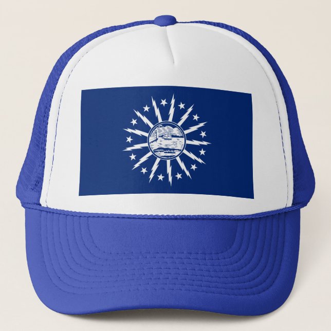 Gorra De Camionero Bandera de Búfalo, Nueva York (Anverso)