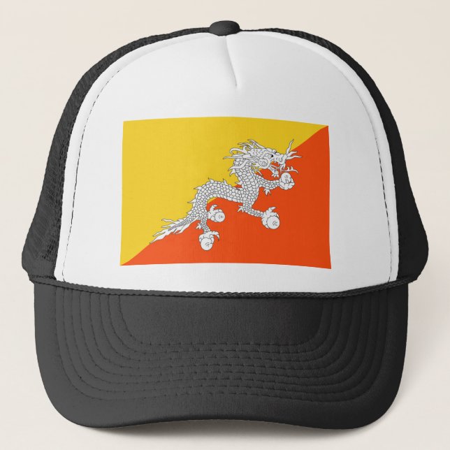 Gorra De Camionero Bandera de Bután (Anverso)