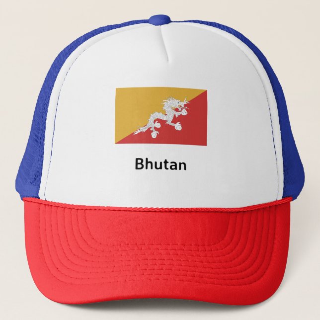 Gorra De Camionero Bandera de Bután (Anverso)