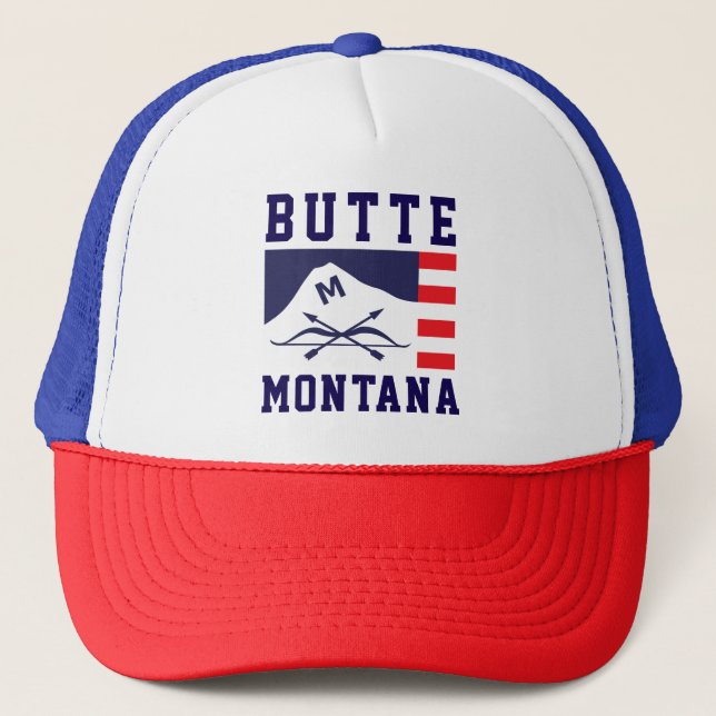 Gorra De Camionero Bandera de Butte, Montana (Anverso)