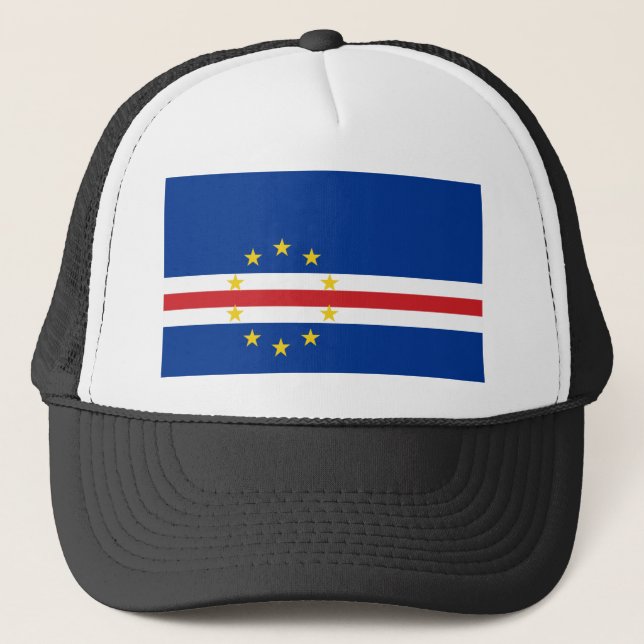Gorra De Camionero Bandera de Cabo Verde (Anverso)