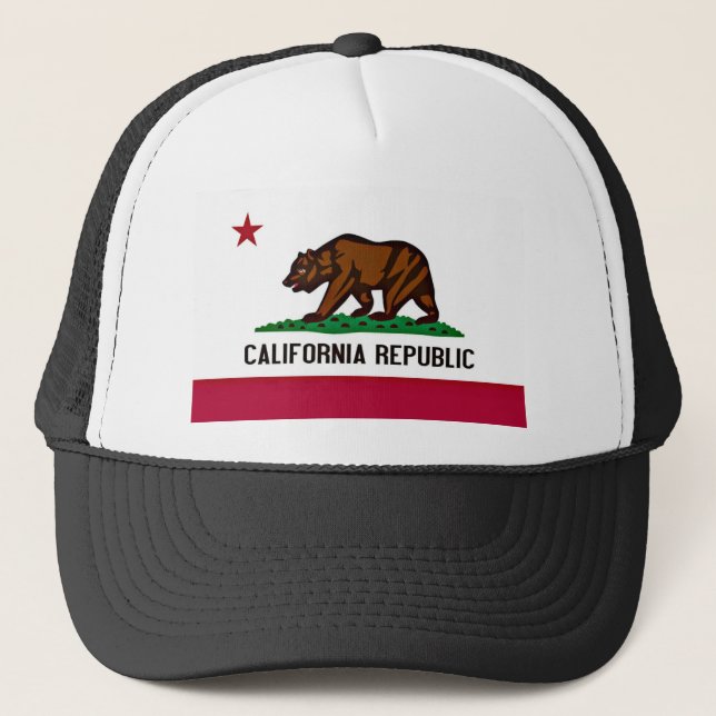 Gorra De Camionero Bandera de California (Anverso)