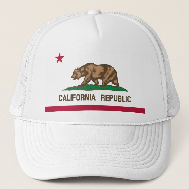 GORRA DE CAMIONERO BANDERA DE CALIFORNIA (Anverso)