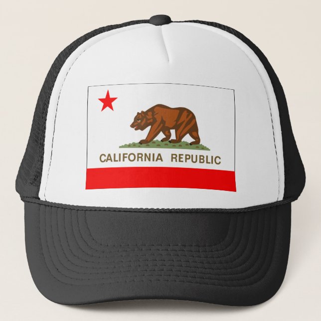Gorra De Camionero Bandera de California (Anverso)