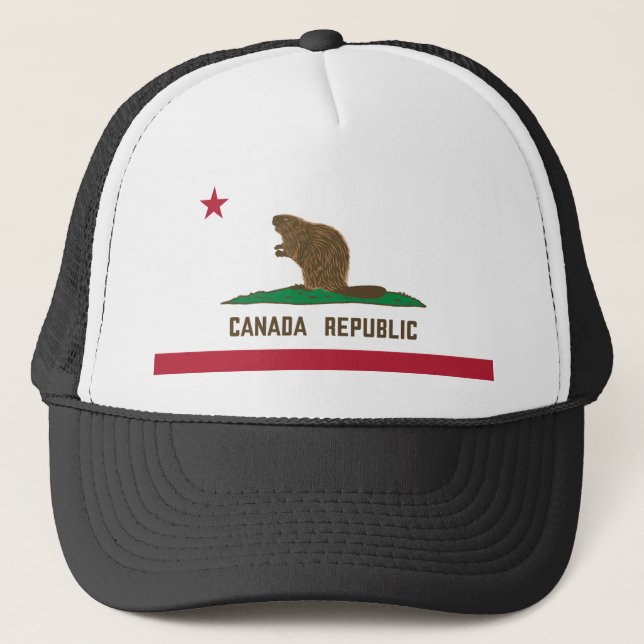 Gorra De Camionero Bandera de California en Canadá (Anverso)