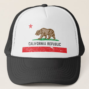 Gorra De Camionero Bandera de California Vintage