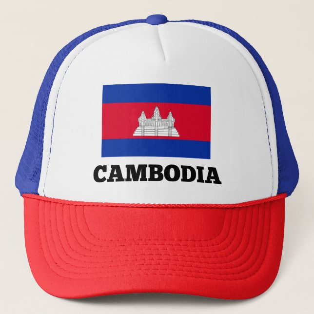 Gorra De Camionero Bandera de Camboya (Anverso)