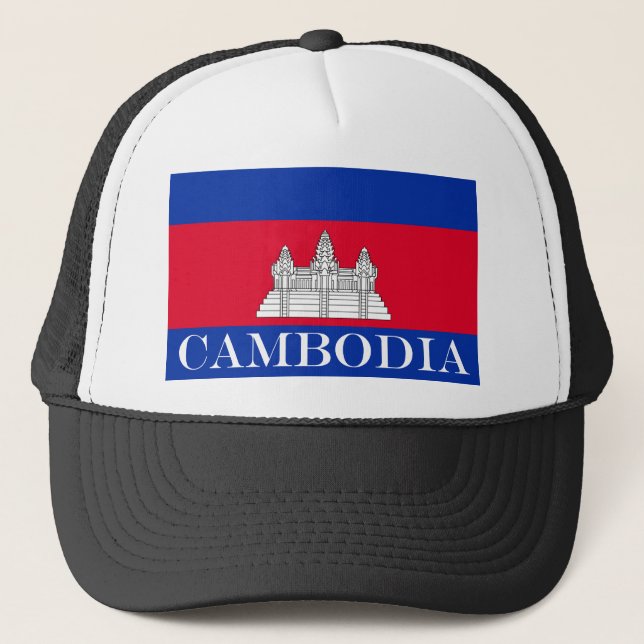 Gorra De Camionero Bandera de Camboya (Anverso)