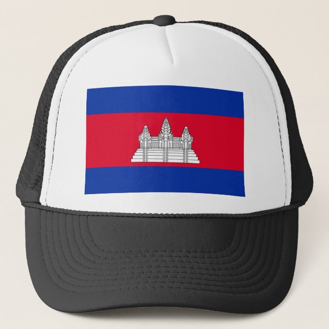 Gorra De Camionero Bandera de Camboya - bandera camboyana (Anverso)