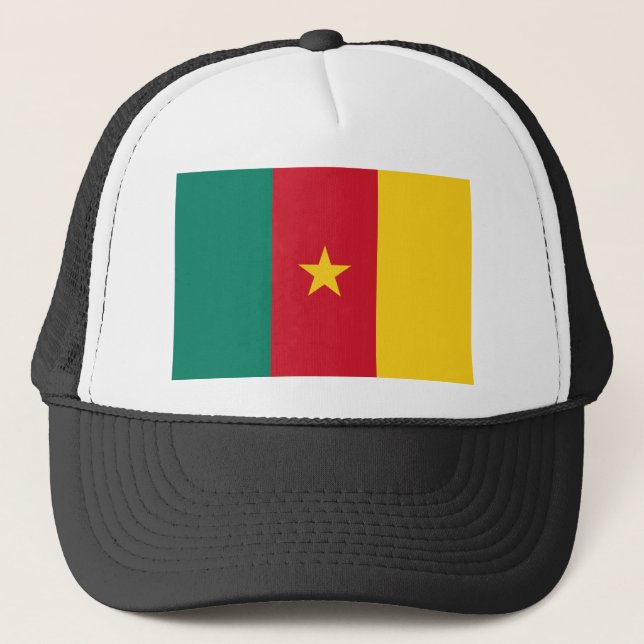 Gorra De Camionero Bandera de Camerún (Anverso)