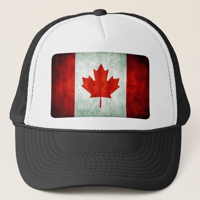Gorra De Camionero Bandera de Canadá con problemas (Anverso)