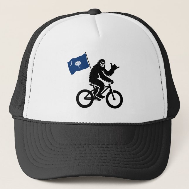 Gorra De Camionero Bandera de Carolina del Sur en bicicleta (Anverso)