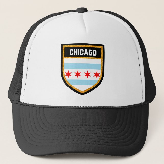 Gorra De Camionero Bandera de Chicago (Anverso)