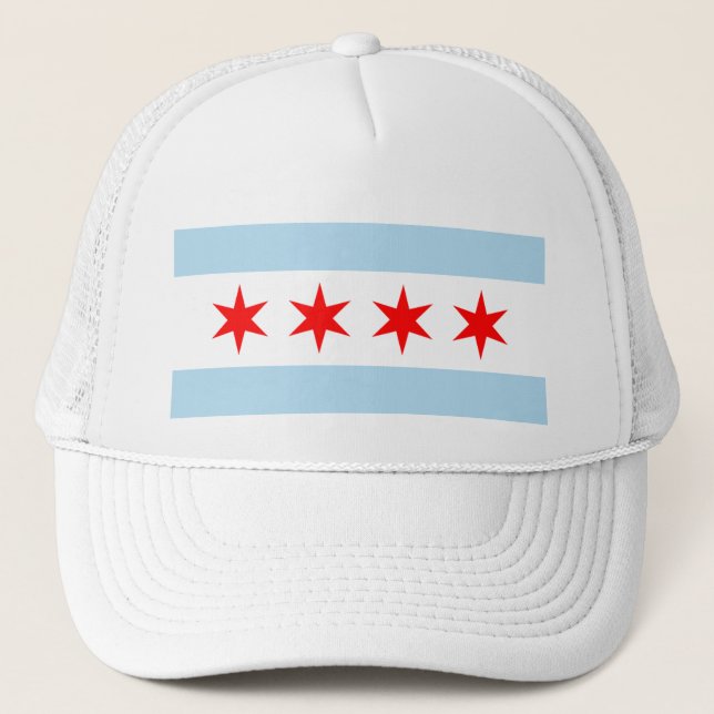 Gorra De Camionero Bandera de Chicago (Anverso)